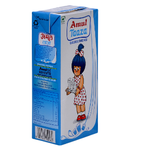 Amul Taaza Fresh Homogenised Double Toned Carton Milk&nbsp;1-LTR