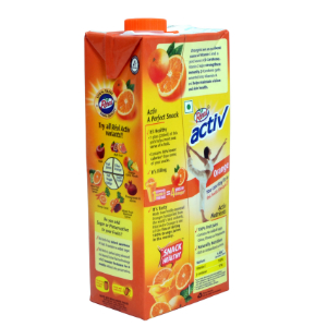 Real Active Orange Juice&nbsp;1-LTR