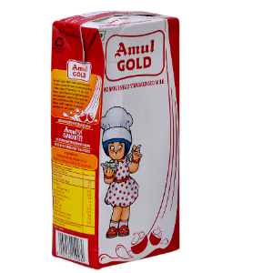 Amul Gold Homogenised Standard Carton Milk&nbsp;1-LTR