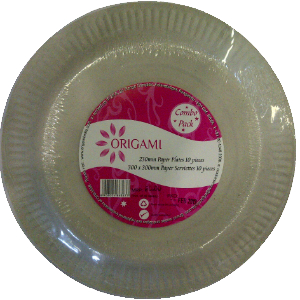 Origami Plain Plates (19Cms)&nbsp;20-Pcs