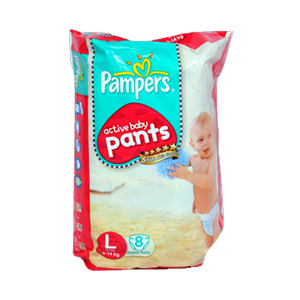 Pampers Pants Large Baby Diapers (9-14Kgs)