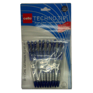 Cello Techno Tip Blue Ball Pen (Pack of 10)