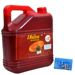 Dhara Kachi Ghani Mustard Oil&nbsp;5-LTR