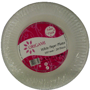 Origami Plain Plates (19Cms)