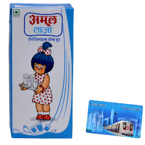 Amul Taaza Fresh Homogenised Double Toned Carton Milk&nbsp;1-LTR