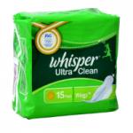 Whisper Ultra Clean Wings Sanitary Pads&nbsp;15-Number
